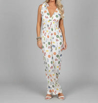 Ee:Some - V-Neck Wide Leg Jumpsuit