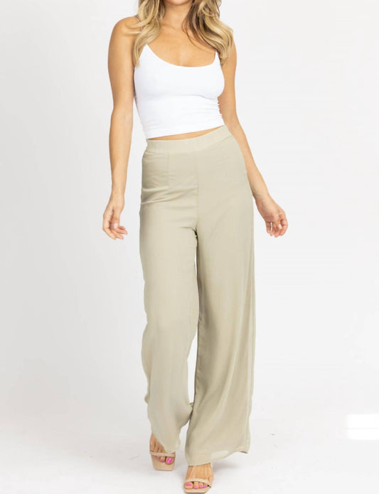 WIDE LEG HIGH RISE PANTS