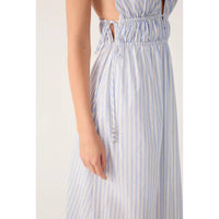 Dress To - Lurex Stripe V-neck Cotton Maxi Dress