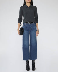 Frame - The Mellow Raw Hem Straight-leg Jeans
