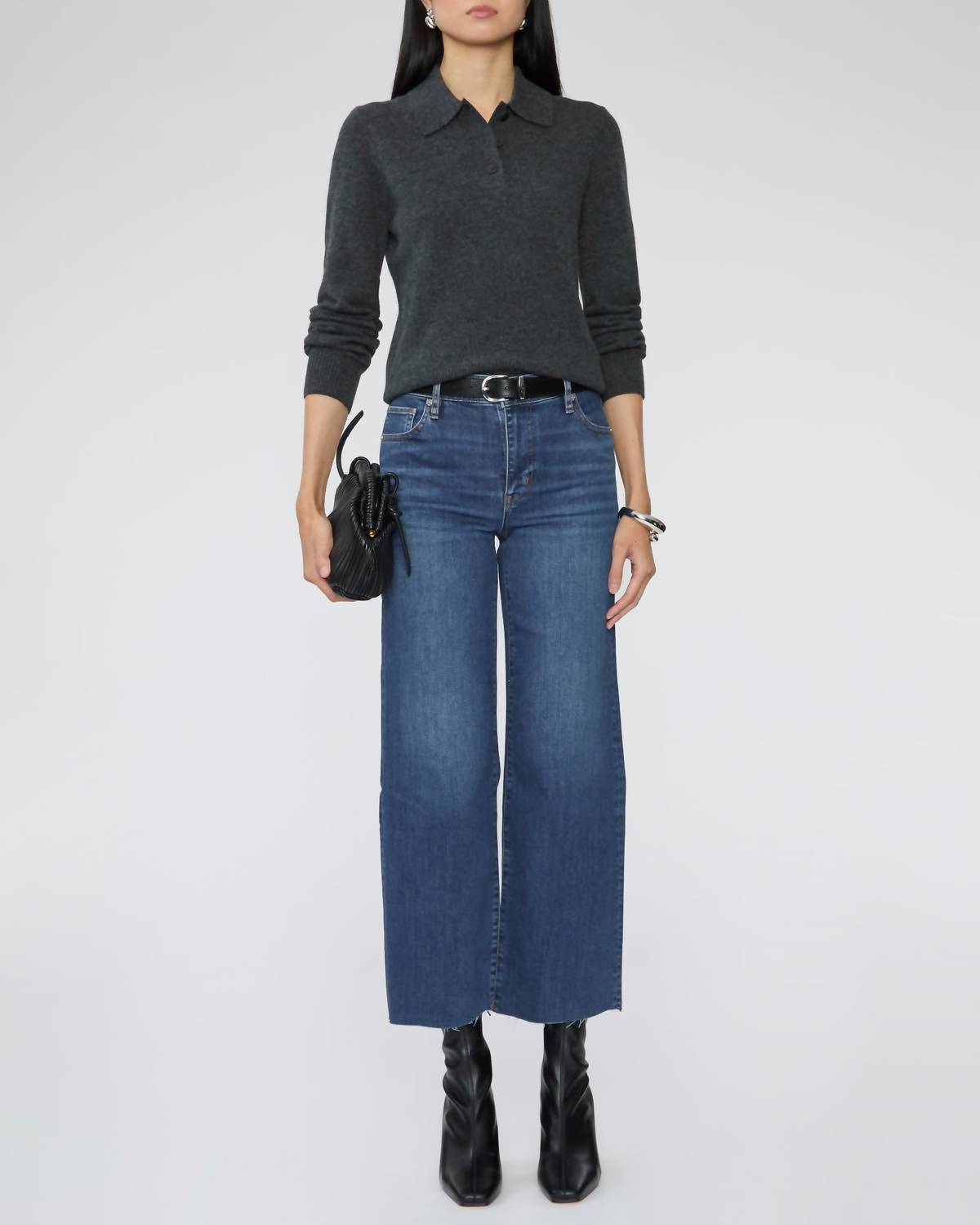 Frame - The Mellow Raw Hem Straight-leg Jeans