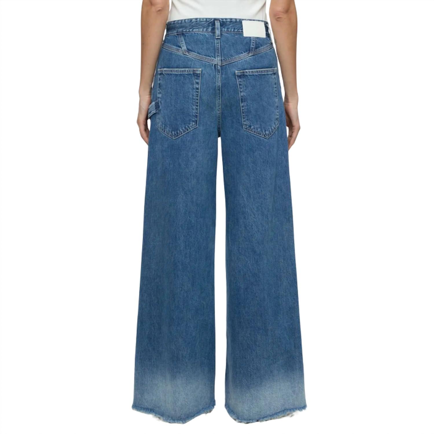 CLOSED Women's Morus Wide Leg Jean in dark blue - women's jeans - detail view