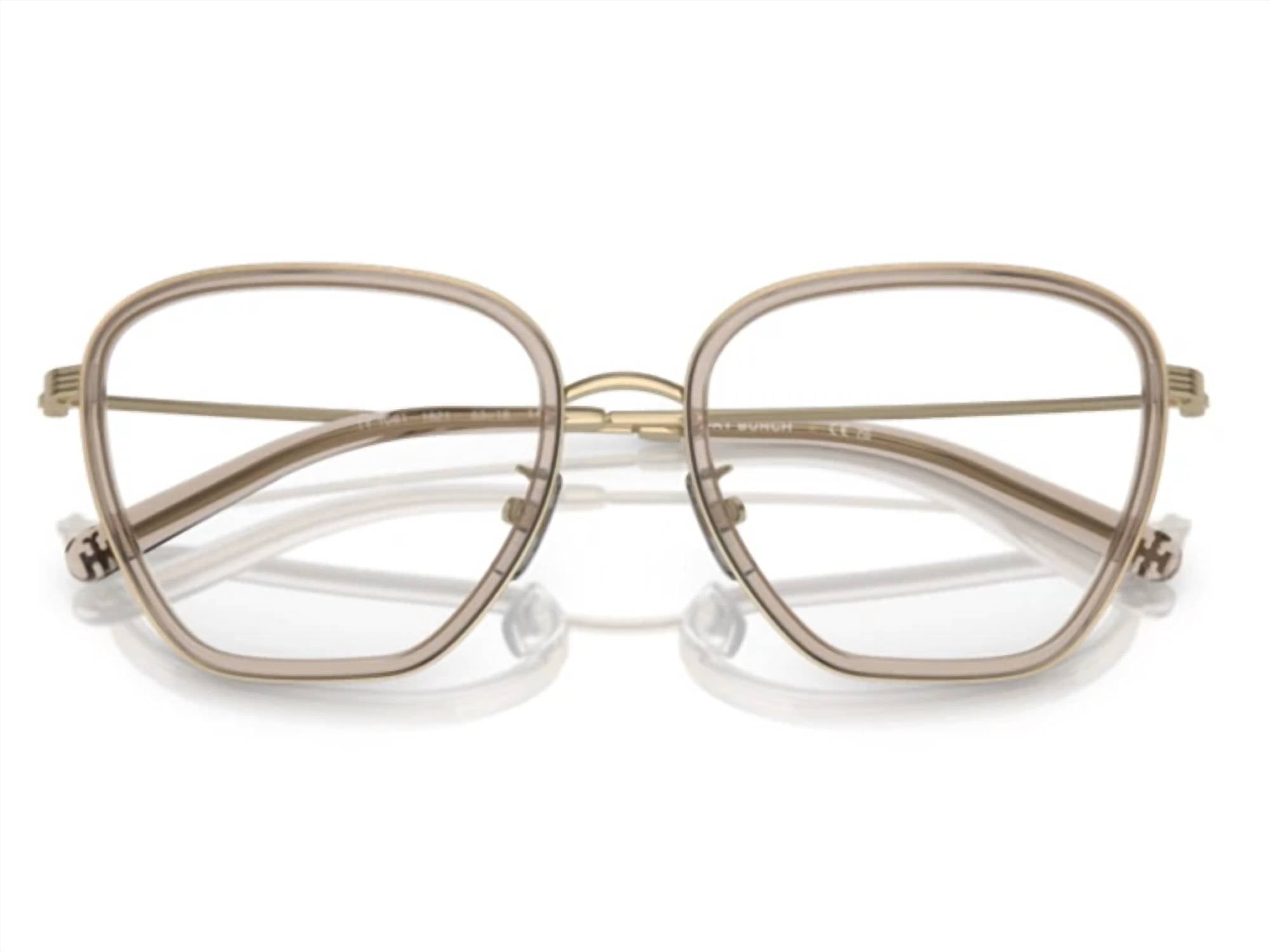 Tory Burch - Women's Transparent Square Non-polarized Eyeglasses
