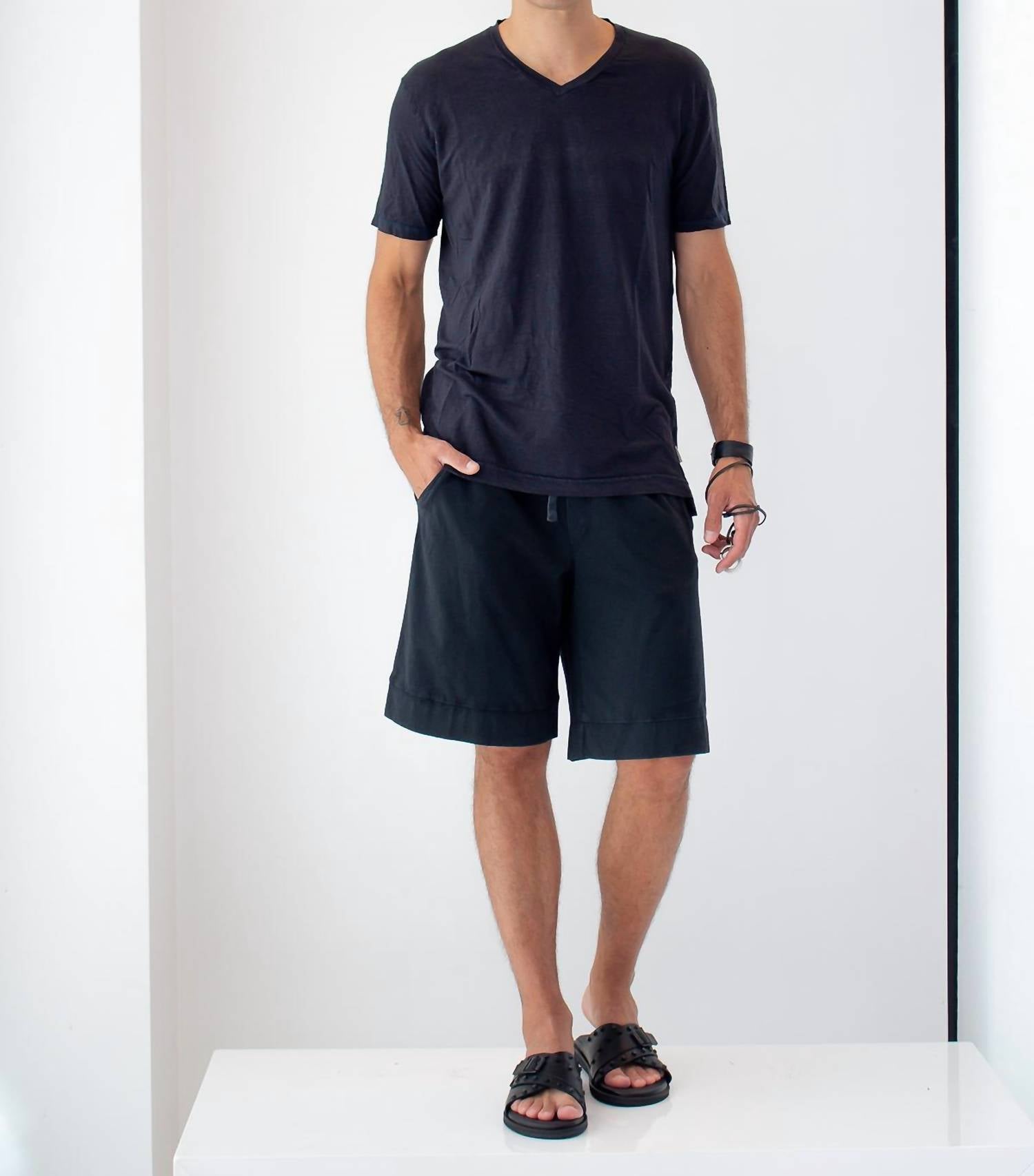 Crossley - Linen V-neck T-shirt