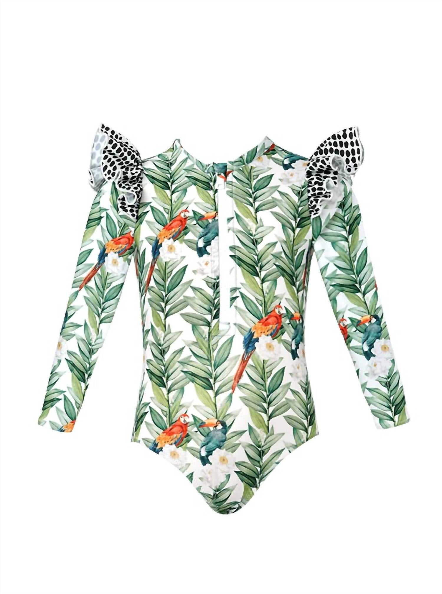 Lia Sahara - Girl's Zipper Long Sleeve One Piece