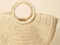 Anarchy Street - Women's Half Moon Straw Tote Bag