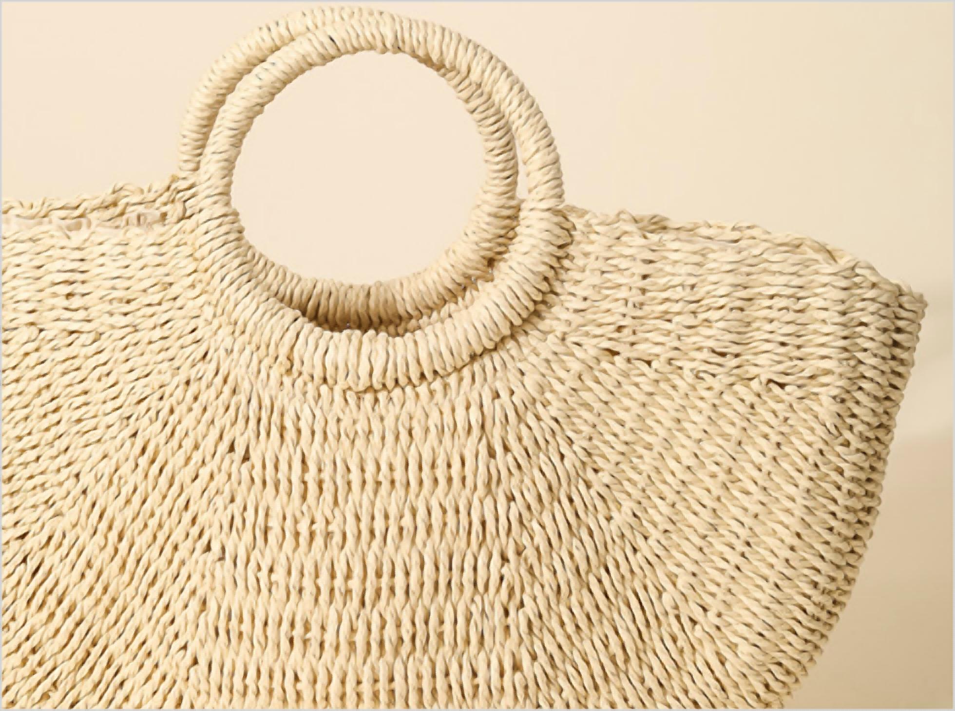 Anarchy Street - Women's Half Moon Straw Tote Bag