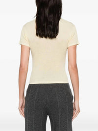 Guest In Residence Shrunken Polo Top in residence shrunken polo top in mist - women's t-shirt - detail view