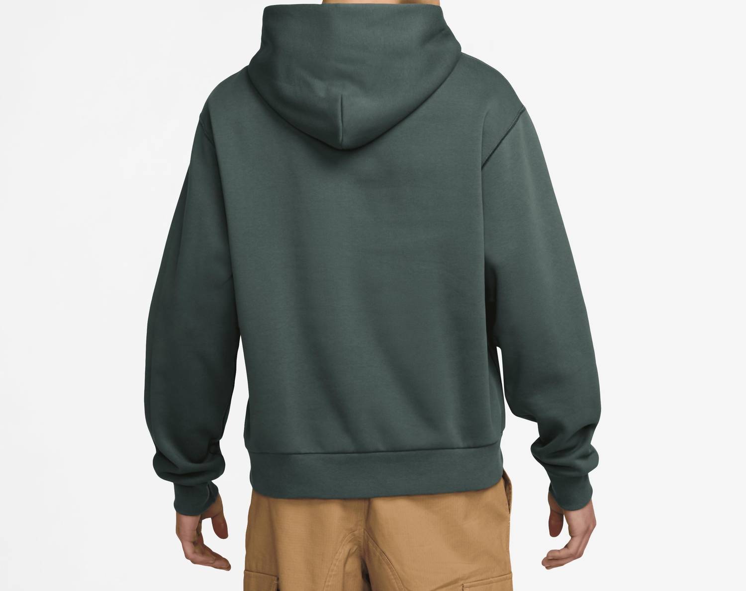 NIKE Sb Fleece Pullover Skate Hoodie in vintage green white - men's shirt - detail view