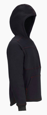 Lakeland Men's High Performance Fire Resistant Pullover Hoodie in black - men's shirt - detail view