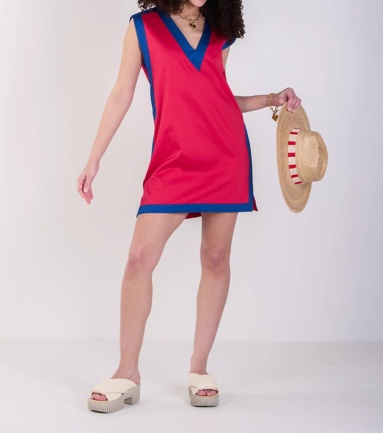 Emily McCarthy Emily Mini Shift Dress in americano - women's dress - view 4