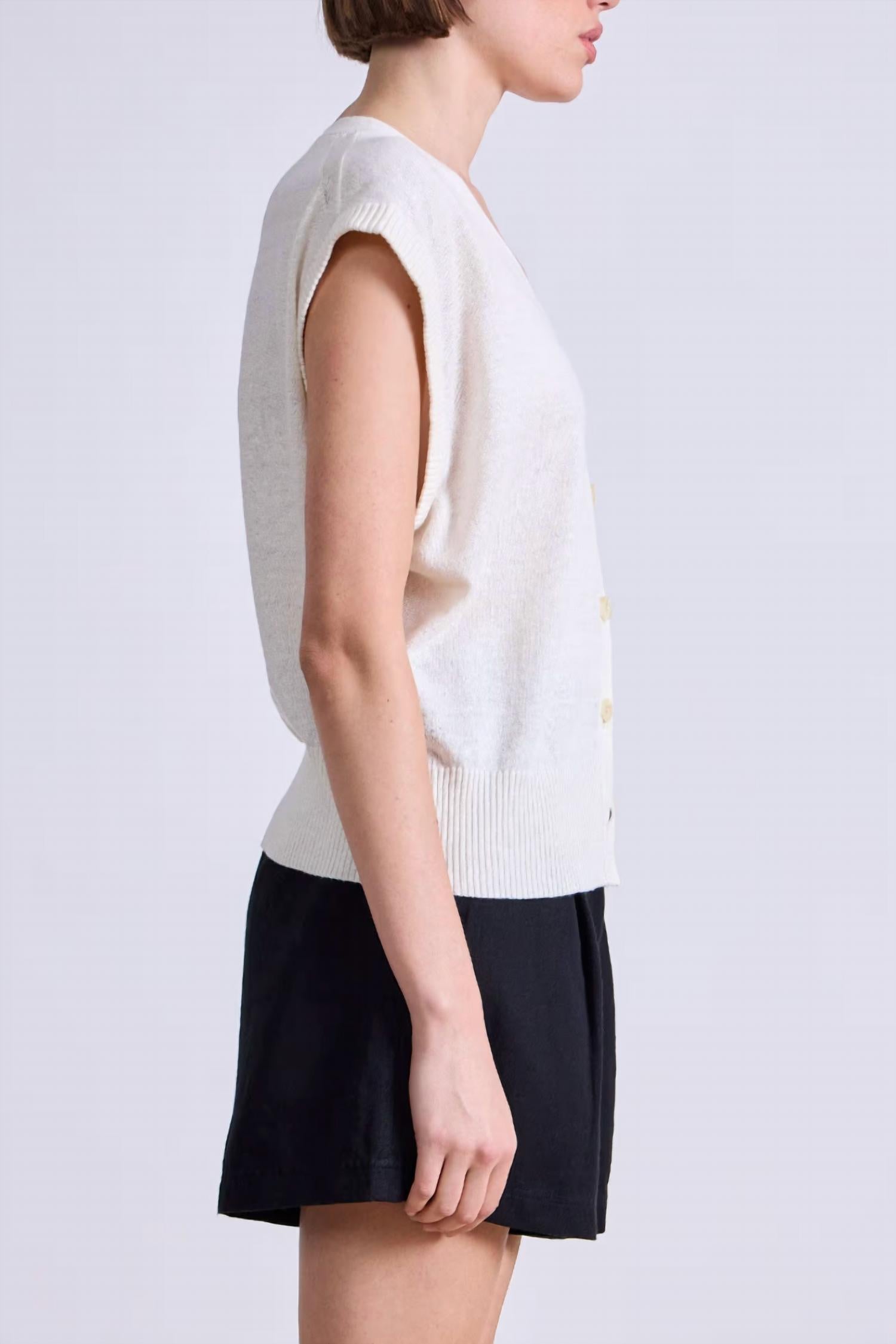 Apiece Apart - Fine Weight Cropped Vest