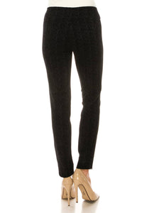 Zac & Rachel - Printed Velvet Ankle Pull-on Pants