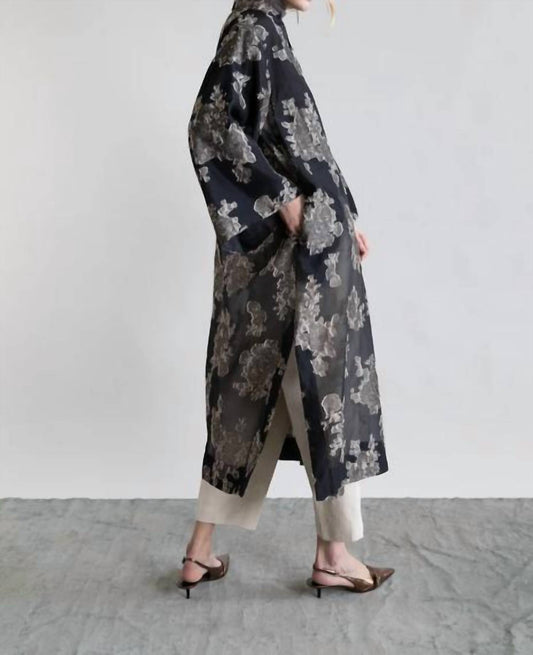 Psophia - Silver Bloom Long Kimono