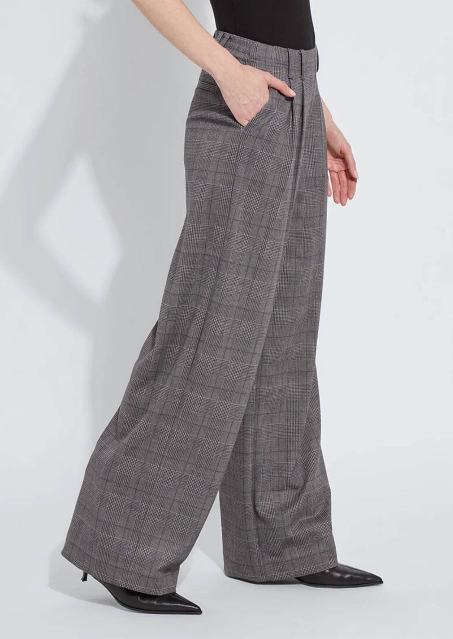 Lysse - Darcy Ponte Pleated Wide Leg Trouser