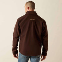 ARIAT Men's Vernon Soft Shell Jacket in coffee - men's jacket - detail view
