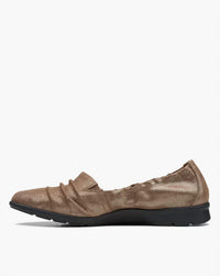 Clarks Women's Jenette Ruby Flats in pewter metallic suede - women's flats - alternate view