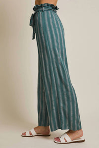 Gilli - Heidi Striped Ruffle Top Pants