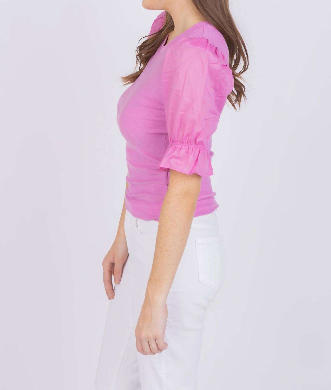 Nation Ltd - Bia Gathered Sleeve Tee