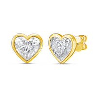 Diana M Jewels - Women's Heart Lab-Grown Diamond Stud Earrings (15.00 Ct) - Grand