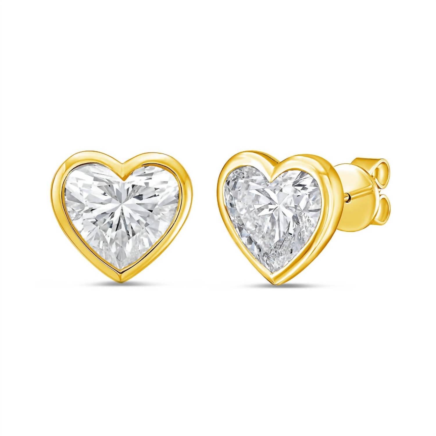 Diana M Jewels - Women's Heart Lab-Grown Diamond Stud Earrings (15.00 Ct) - Grand