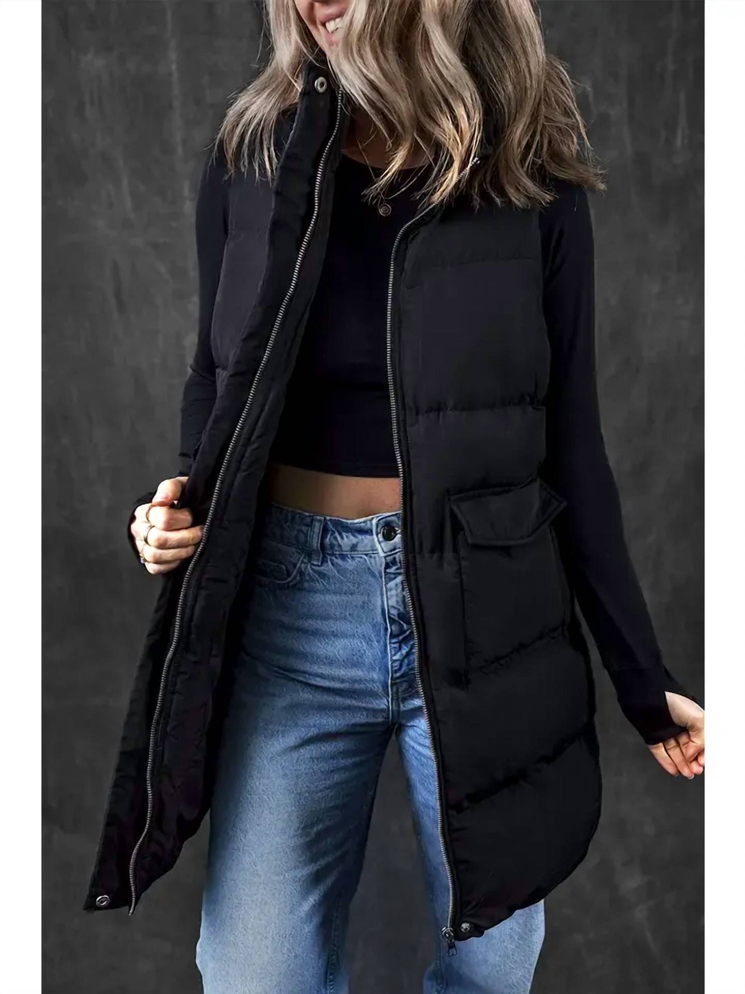 Little Daisy Closet - Longline Puffer Vest
