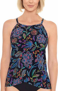 Swim Solutions - High Neck Underwire Tankini Top