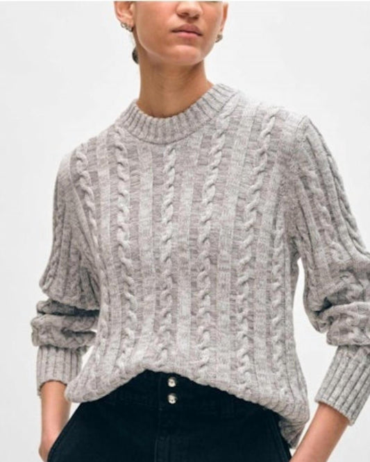White + Warren - Organic Cotton Cable Crew Sweater