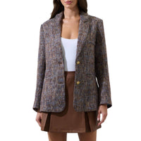Sugarlips - Serah Margaret Tweed Oversized Blazer