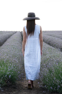 Eug Fashion - Prima Sleeveless Long Linen Dress