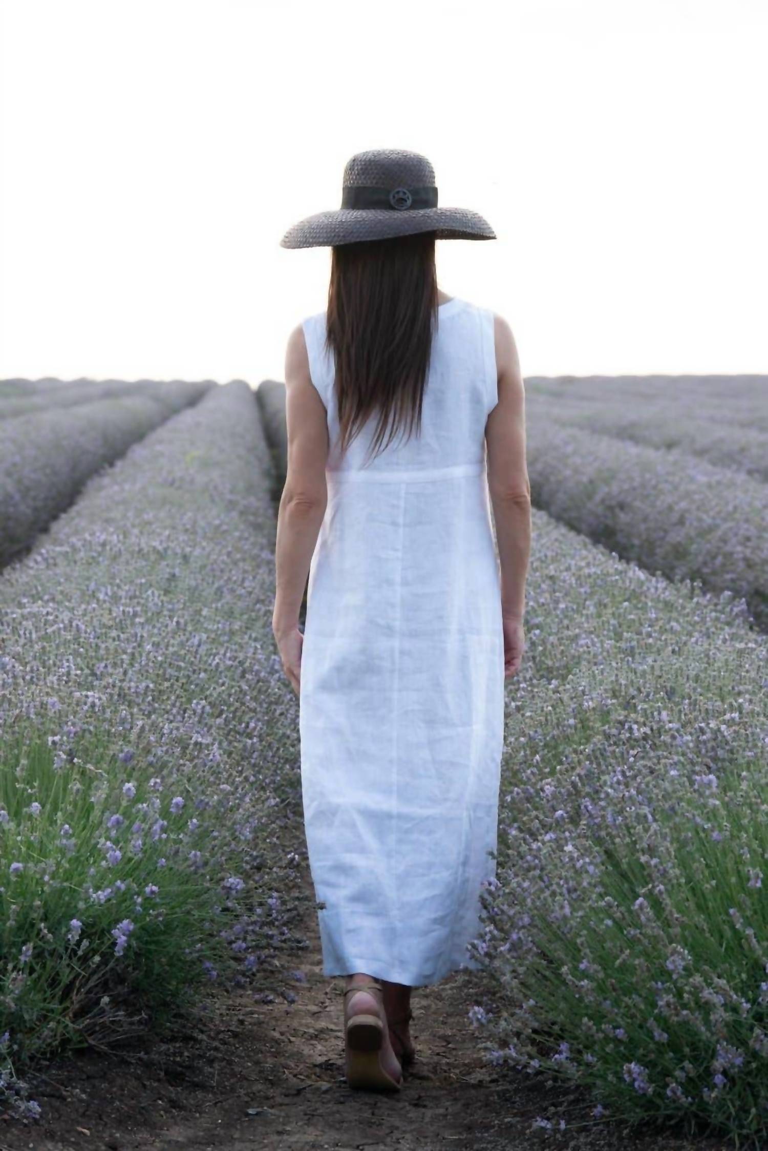 Eug Fashion - Prima Sleeveless Long Linen Dress