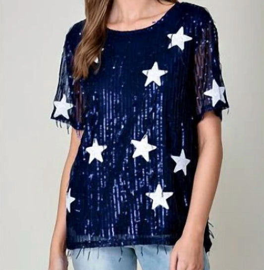 Vanilla Monkey - Sequin Star Top