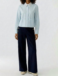 Oui - Jewelled Collar Button Down Blouse