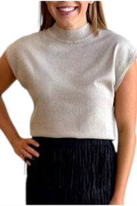 Anonyme - Mockneck Sparkle Top