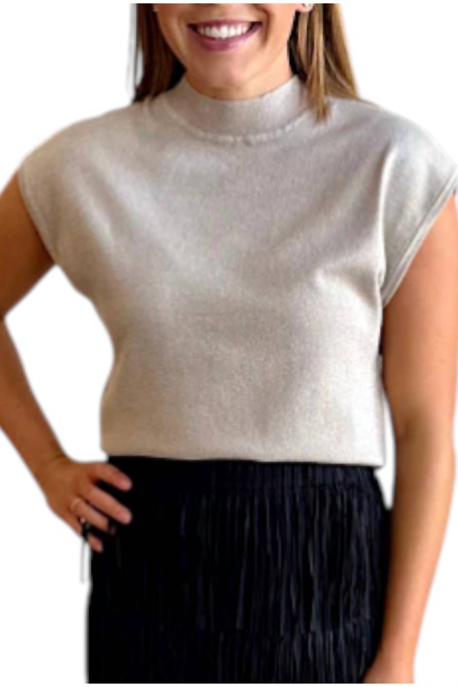 Anonyme - Mockneck Sparkle Top