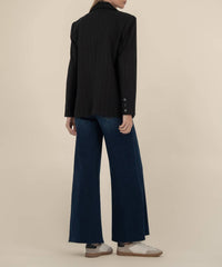 KUT FROM THE KLOTH Ellie Notch Collar Blazer in black - women's jacket - detail view