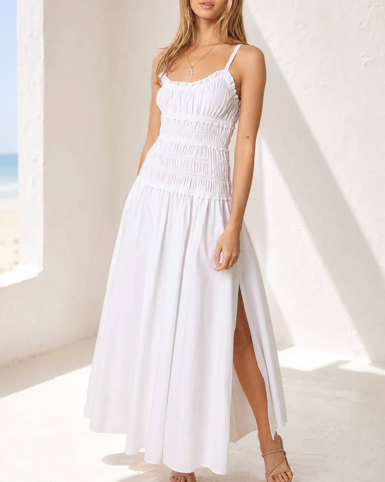 Olivaceous - Island Breeze Midi Dress