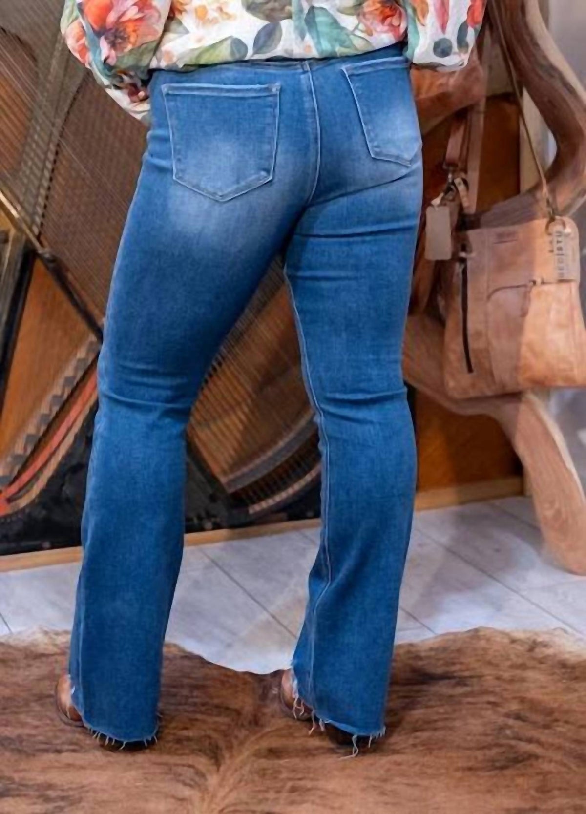 Kancan - High Rise Boot Cut Jeans