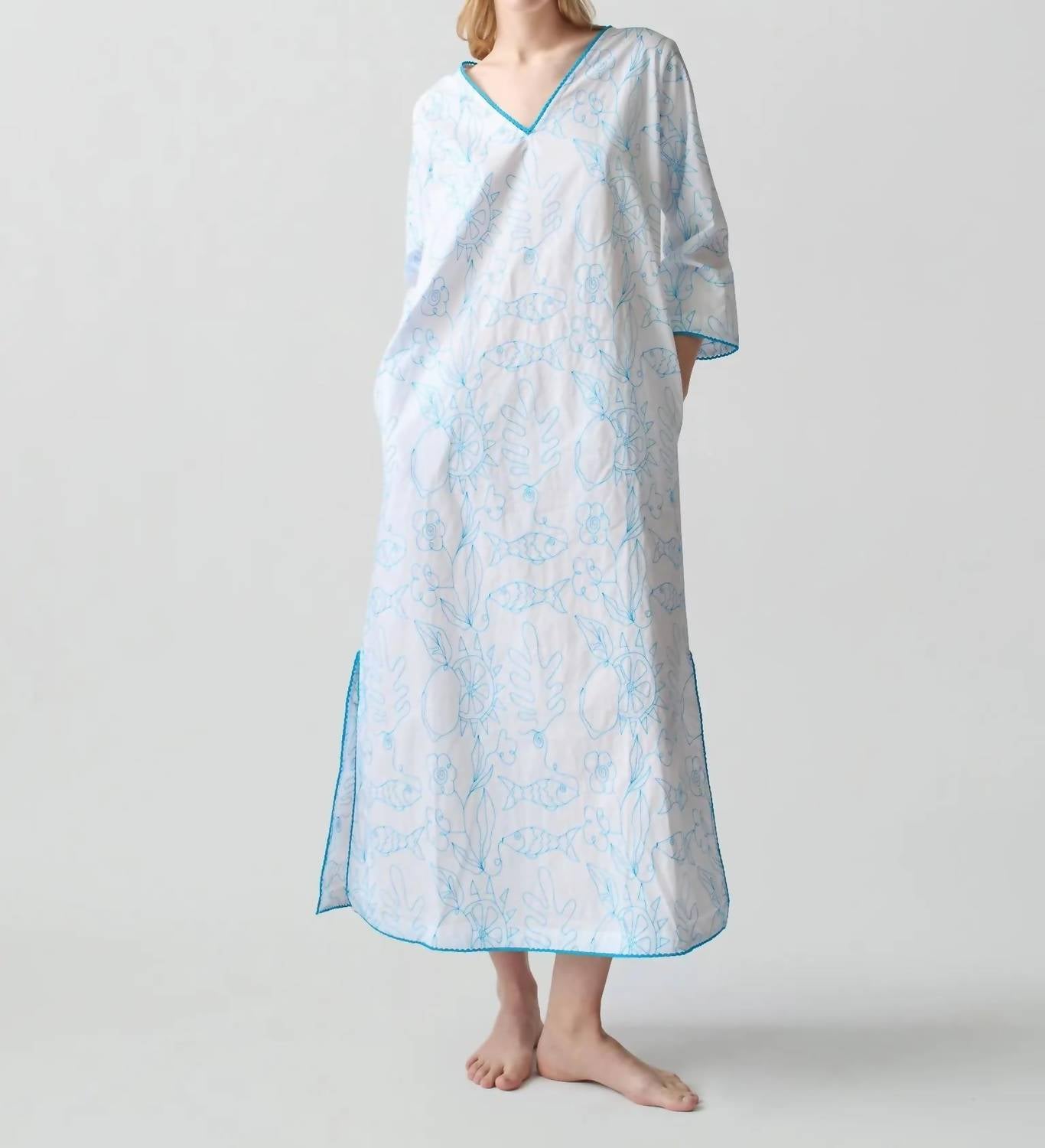 Lingua Franca - Petra V-neck Caftan Tunic