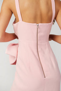 BETINA BOW SPLIT MIDI DRESS