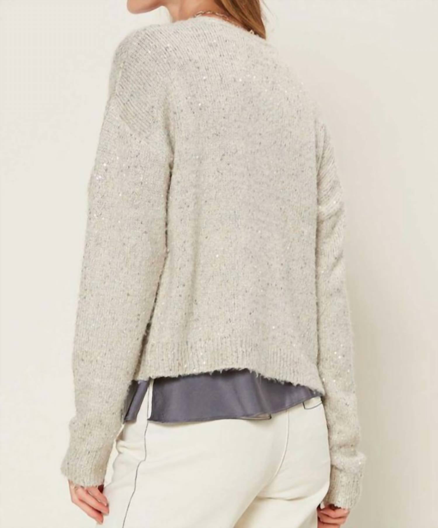 Current Air - Soft Sequined Cardigan