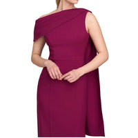 Kay Unger - Dominica Asymmetric Crepe Gown