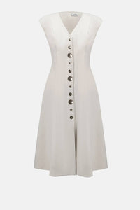 Joseph Ribkoff Melange Millenium Fit and Flare Dress in natural - women's dress - view 4