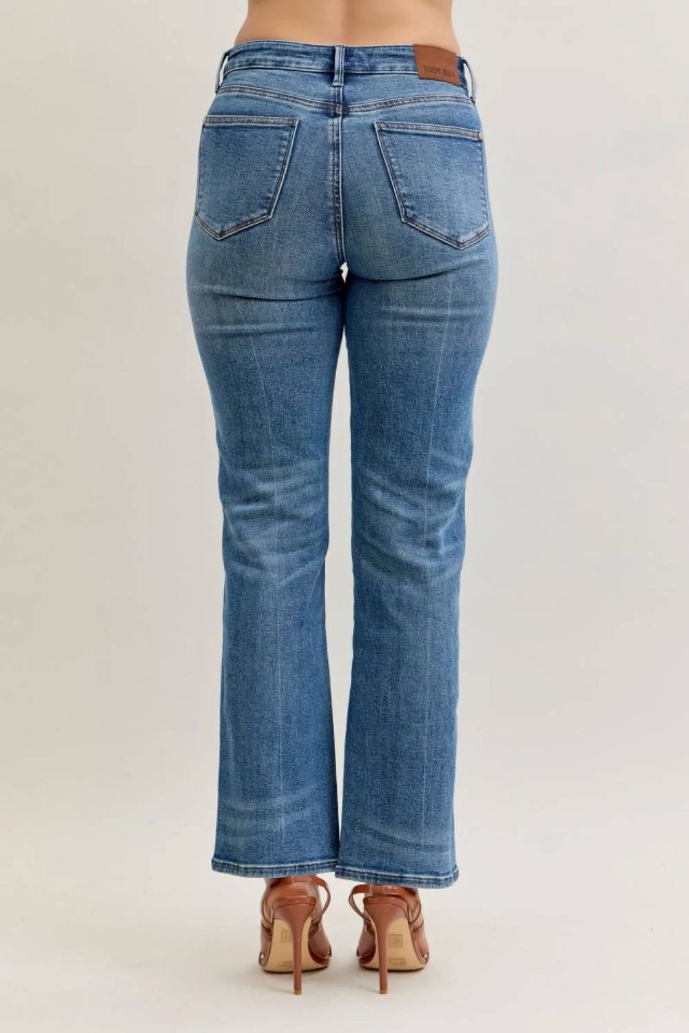 Judy Blue - Mid Rise Slim Straight Rigid Magic Button-fly Jeans