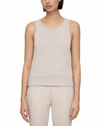 Lafayette 148 Scooped Neck Sweater in pearl - women's tank top
