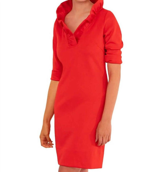 Gretchen Scott - Ruffle Neck Mini Dress