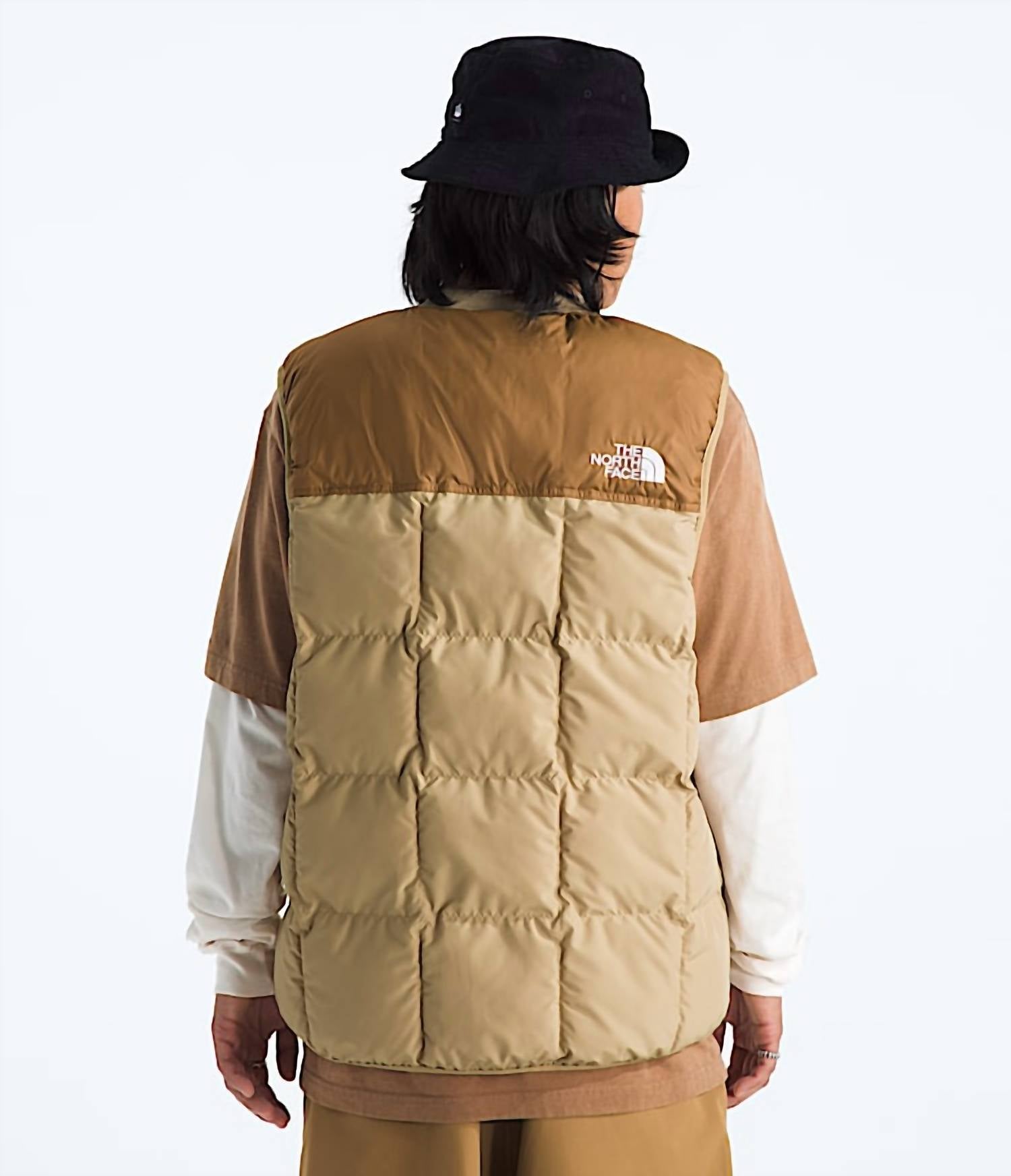 THE NORTH FACE Unwind Sleeveless Vest in khaki stone utility brown - men's jacket - alternate view
