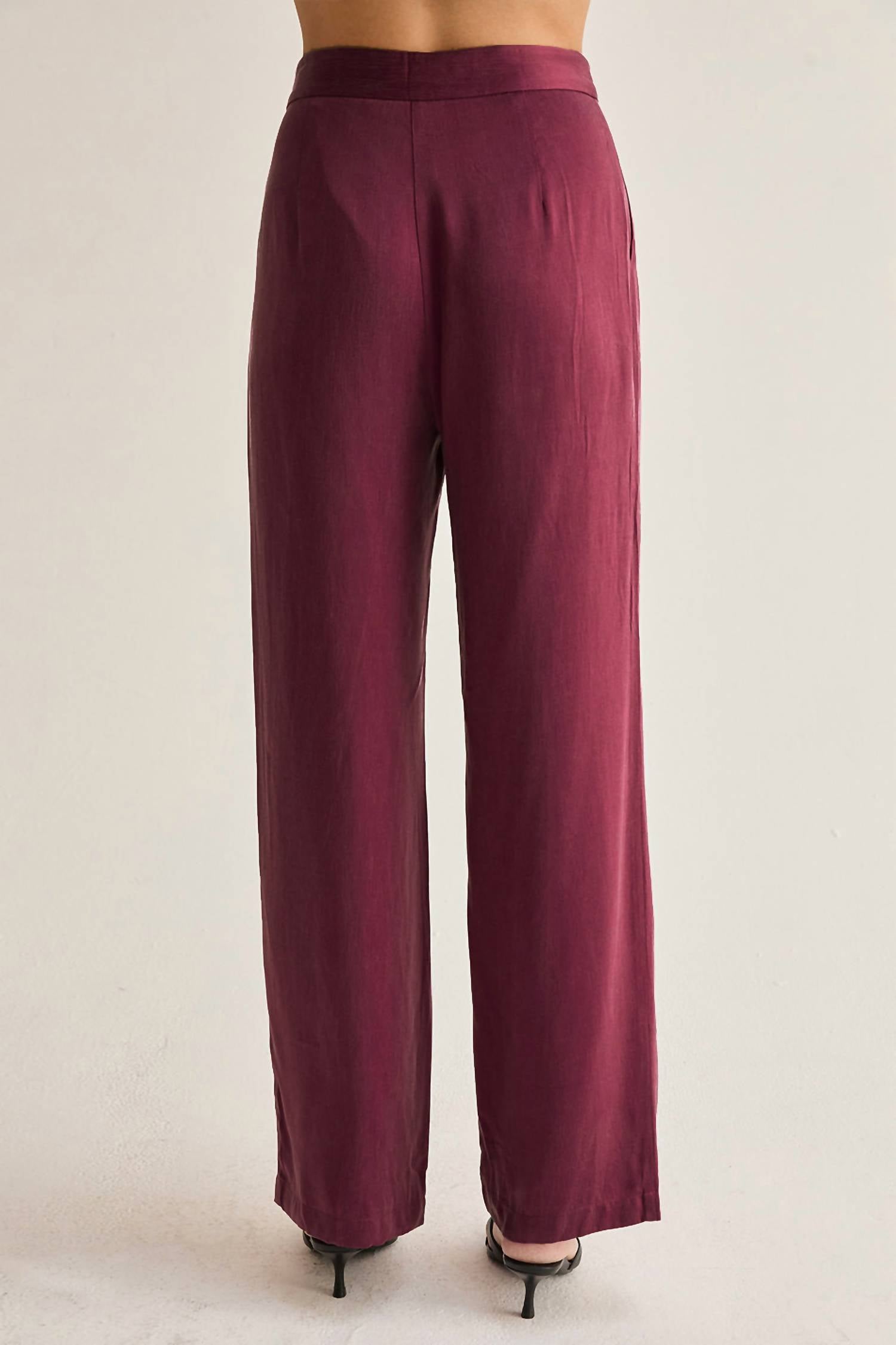 Crescent - Straight Leg Cupro Trousers