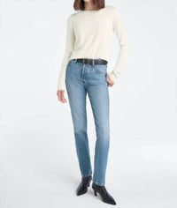 Favorite Daughter Jen Mid Rise Slim Straight Jean in haines wash - women's jeans