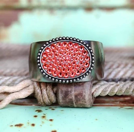 Pink Panache - Oval Cuff Bracelet